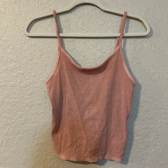 American eagle ribbed light pink crop top s - Picture 1 of 5